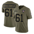 Qdoa NY.Giants #61 John Michael Schmitz Jr. Player Olive 2025 Salute To Service Limited Stitched Jerseys