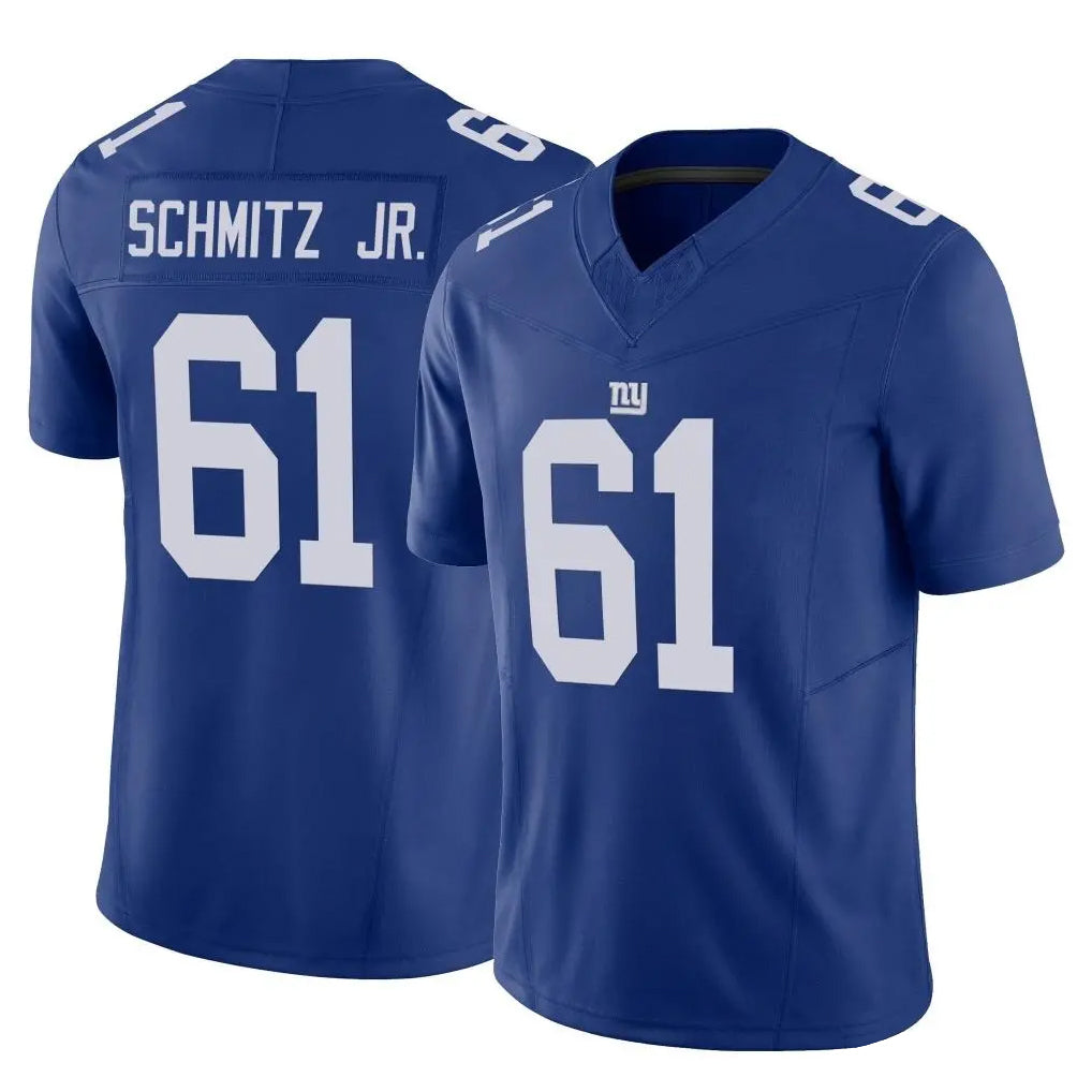 Qdoa NY.Giants #61 John Michael Schmitz Jr. Player Royal Limited Vapor F.U.S.E. Home Game Stitched Jerseys
