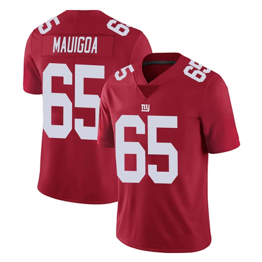 Qdoa NY.Giants #65 Francis Mauigoa Player Red Limited Vapor Untouchable Home Game Stitched Jerseys