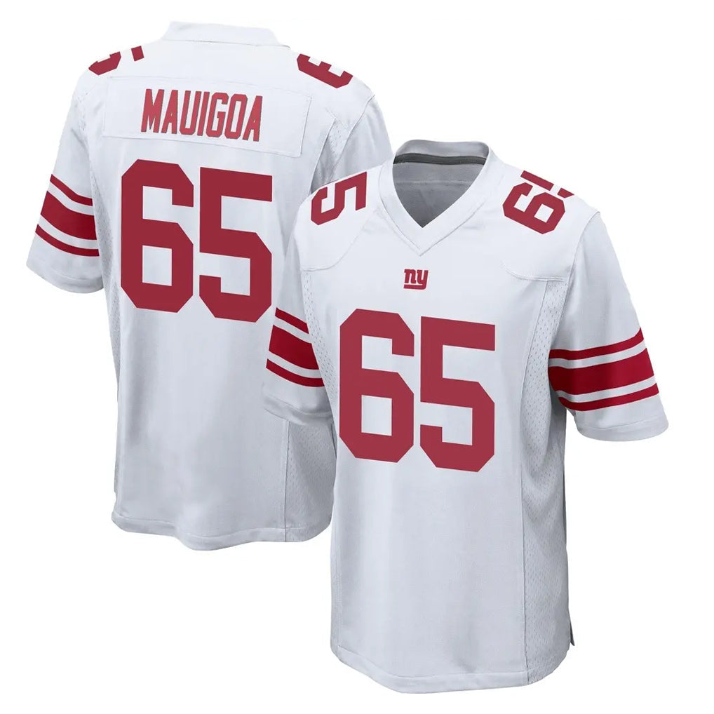 Qdoa NY.Giants #65 Francis Mauigoa Player White Home Game Stitched Jerseys