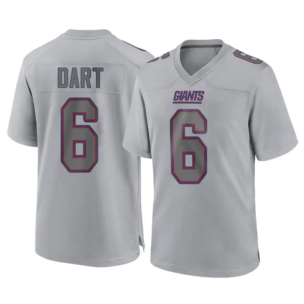 Qdoa NY.Giants #6 Jaxson Dart Player Gray Atmosphere Fashion Limited Game Stitched Jerseys