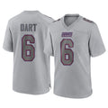 Qdoa NY.Giants #6 Jaxson Dart Player Gray Atmosphere Fashion Limited Game Stitched Jerseys