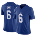 Qdoa NY.Giants #6 Jaxson Dart Player Royal Limited Vapor F.U.S.E. Home Game Stitched Jerseys