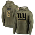 Qdoa NY.Giants #6 Jaxson Dart Player Salute to Service Hoodies Stitched Jerseys
