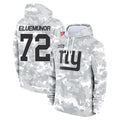 Qdoa NY.Giants #72 Jermaine Eluemunor Player Arctic Camo Salute to Service Pullover Hoodies Limited Game Stitched Jerseys