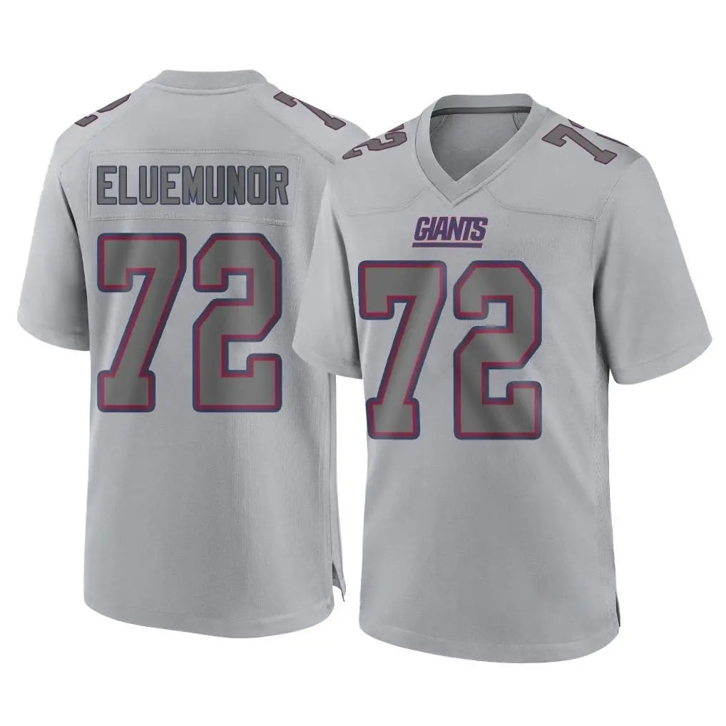 Qdoa NY.Giants #72 Jermaine Eluemunor Player Gray Atmosphere Fashion Limited Game Stitched Jerseys