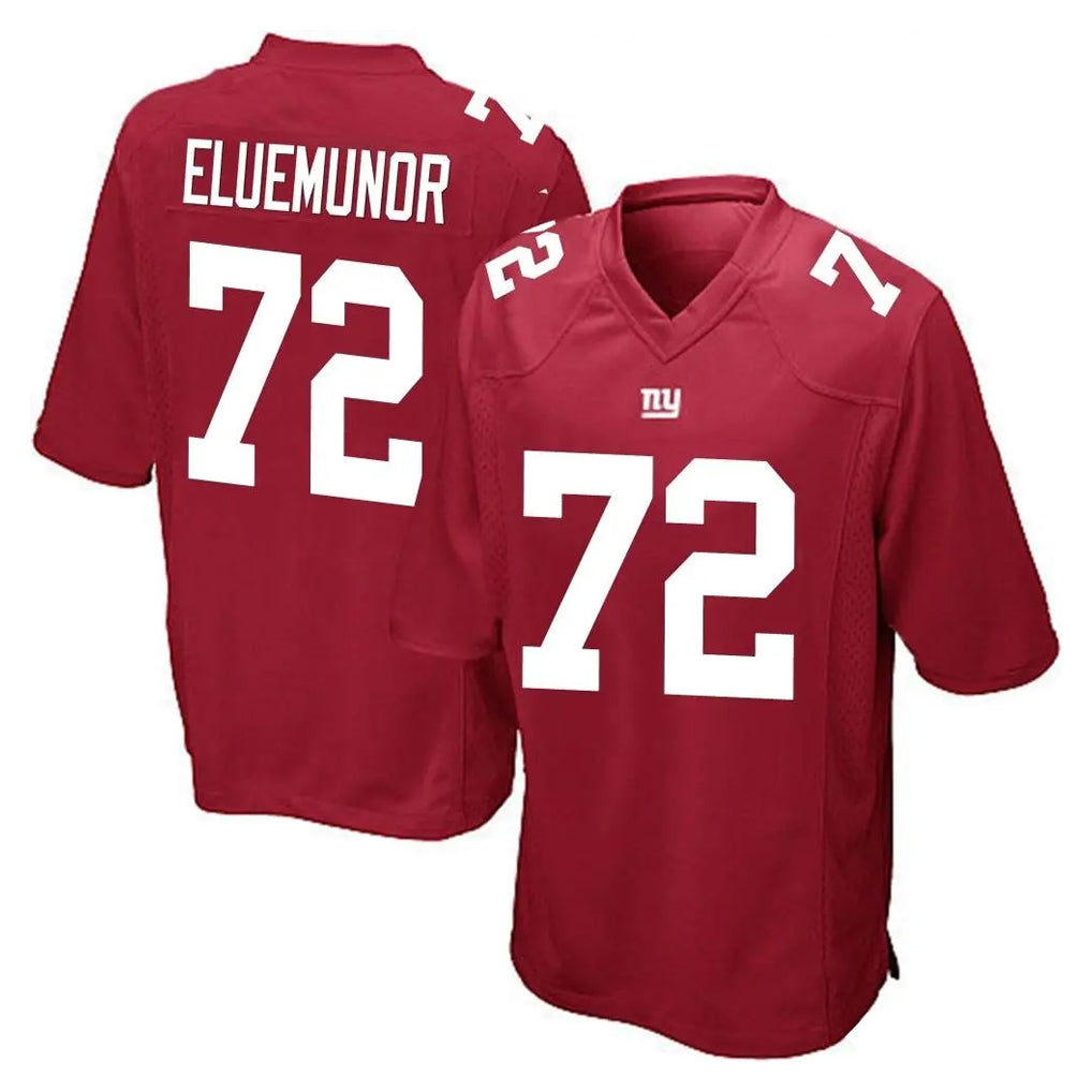 Qdoa NY.Giants #72 Jermaine Eluemunor Player Red Home Game Stitched Jerseys