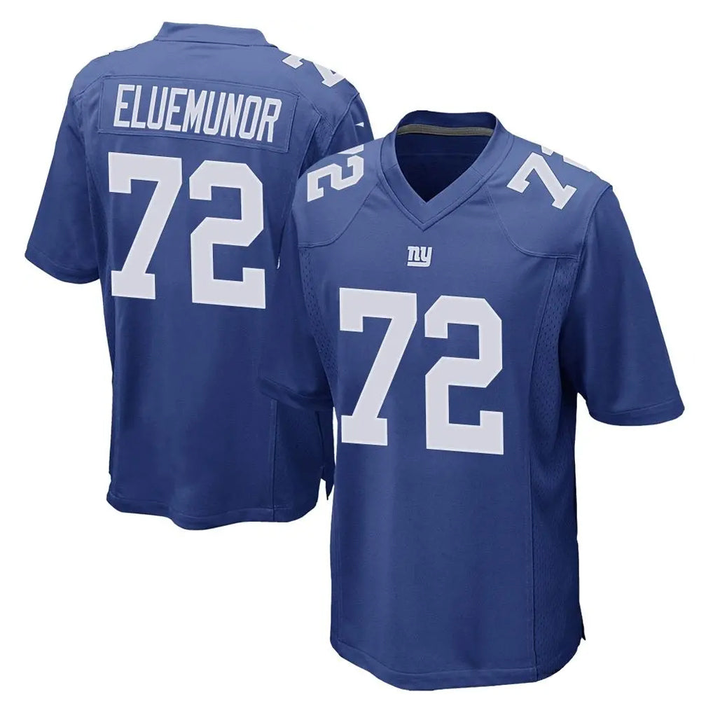 Qdoa NY.Giants #72 Jermaine Eluemunor Player Royal Home Game Stitched Jerseys