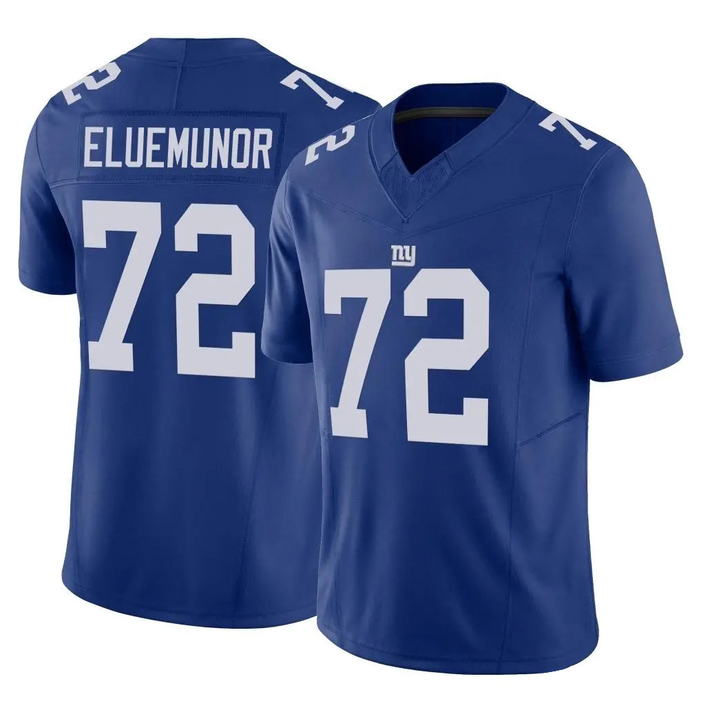 Qdoa NY.Giants #72 Jermaine Eluemunor Player Royal Limited Vapor F.U.S.E. Home Game Stitched Jerseys
