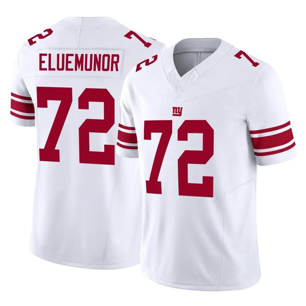 Qdoa NY.Giants #72 Jermaine Eluemunor Player White Limited Vapor F.U.S.E. Home Game Stitched Jerseys