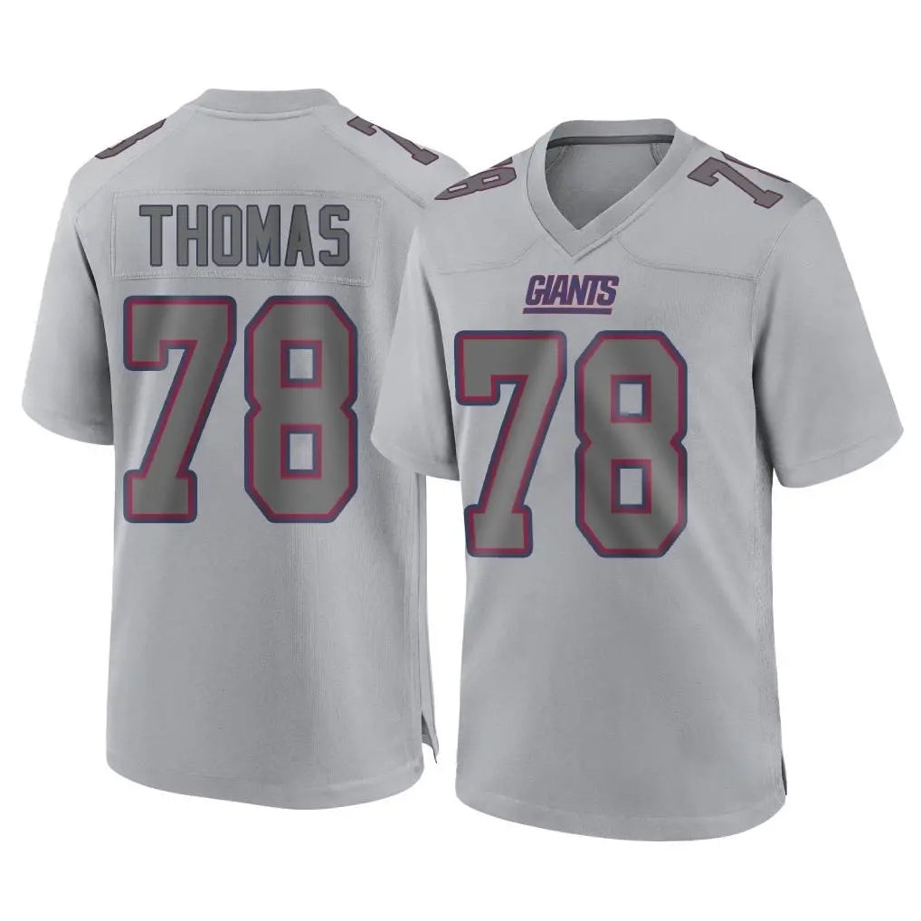 Qdoa NY.Giants #78 Andrew Thomas Player Gray Atmosphere Fashion Limited Game Stitched Jerseys