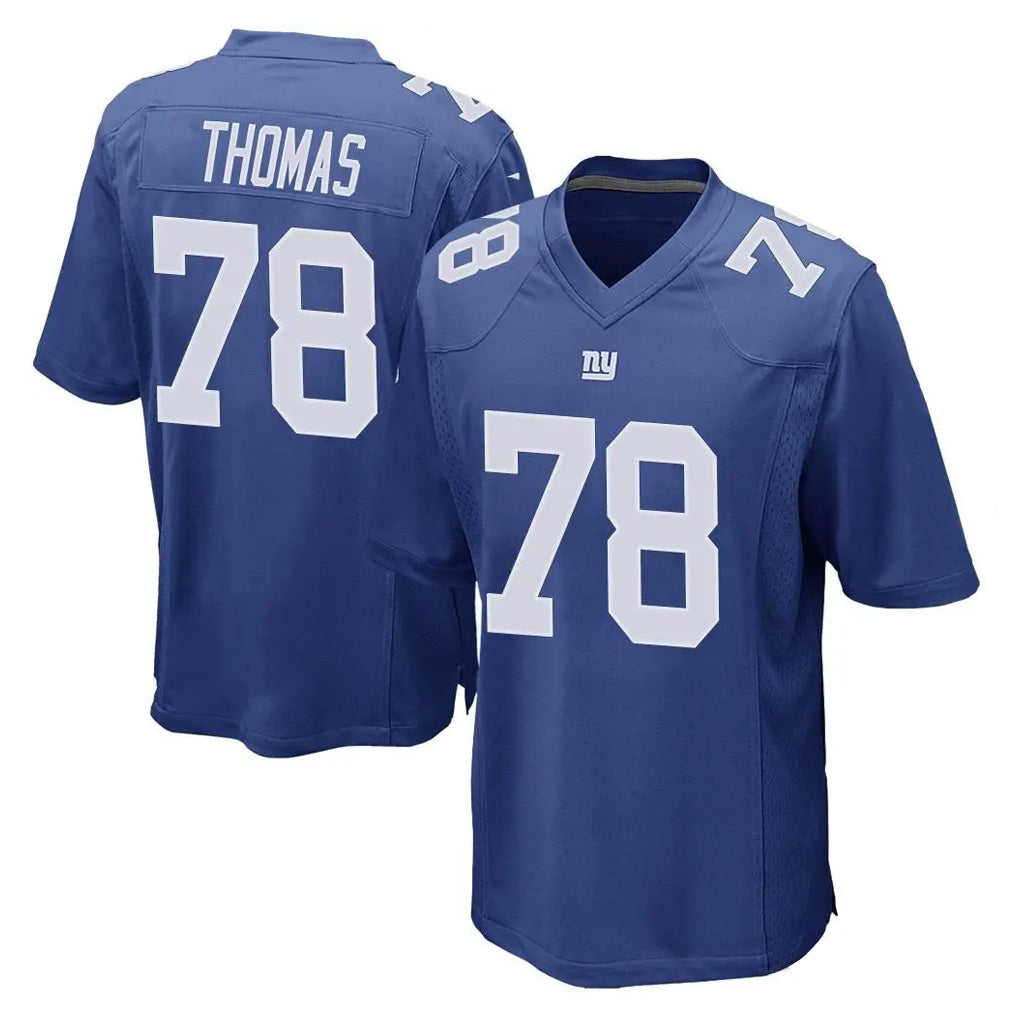 Qdoa NY.Giants #78 Andrew Thomas Player Royal Home Game Stitched Jerseys