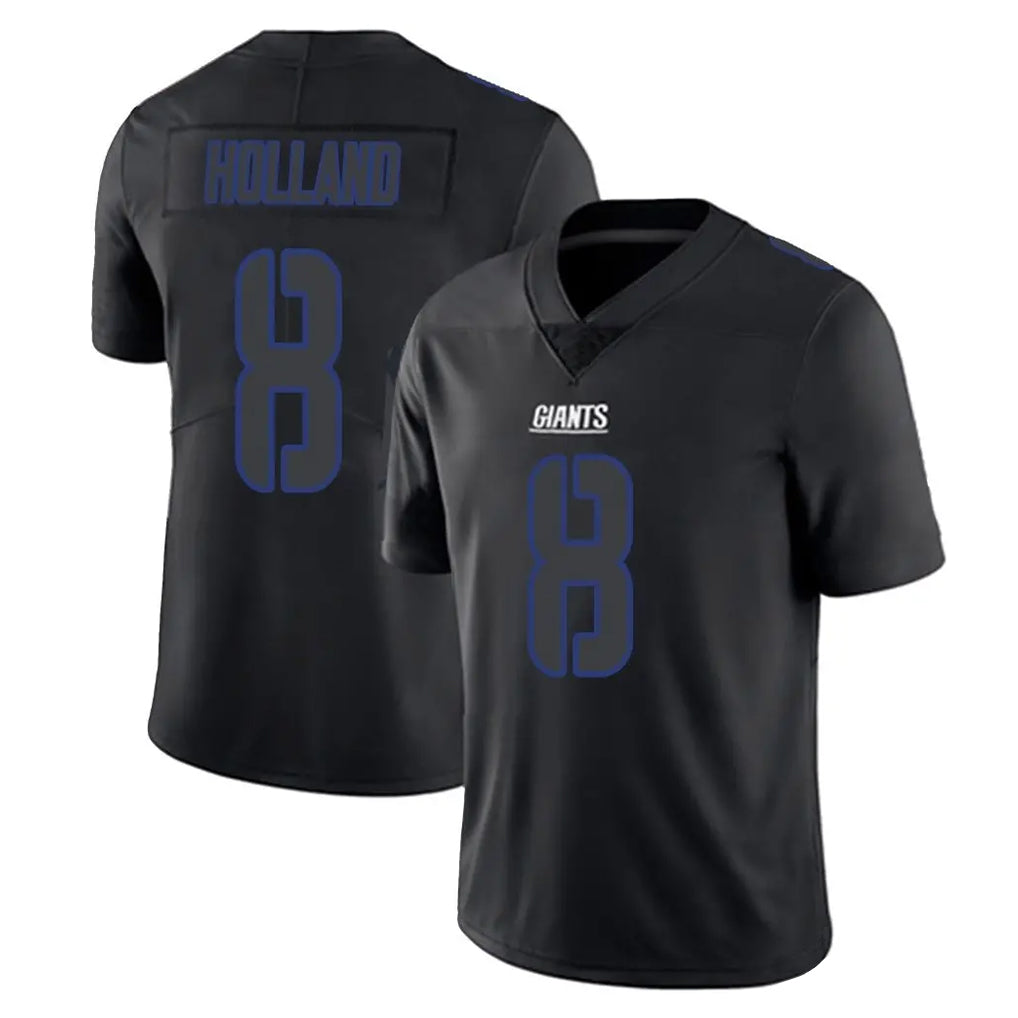 Qdoa NY.Giants #8 Jevon Holland Player Black Impact Limited Home Game Stitched Jerseys