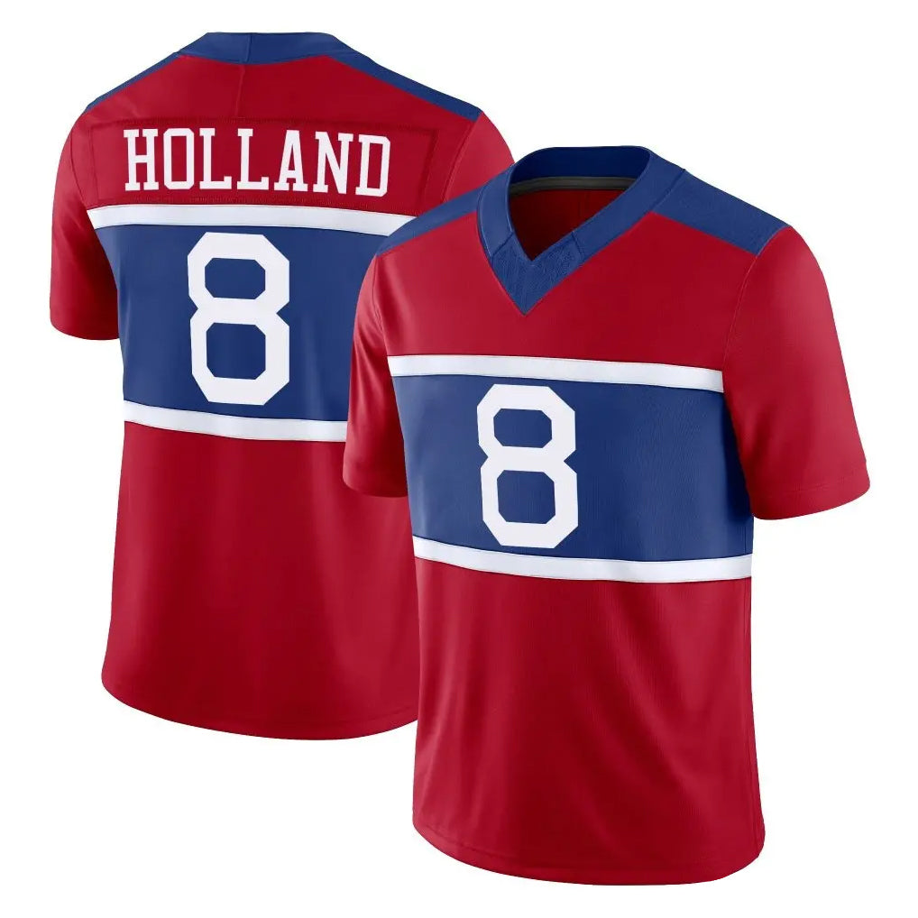 Qdoa NY.Giants #8 Jevon Holland Player Red Century Vapor F.U.S.E. Home Game Stitched Jerseys