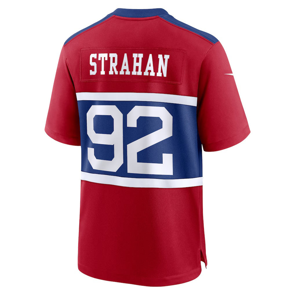 Qdoa NY.Giants #92 Michael Strahan Century Red Alternate Retired Player Game Stitched Jerseys