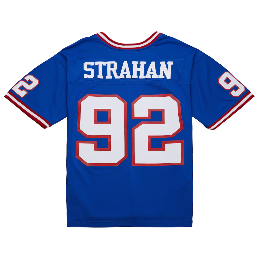 Qdoa NY.Giants #92 Michael Strahan Mitchell & Ness Royal 1993 Legacy Replica Jersey