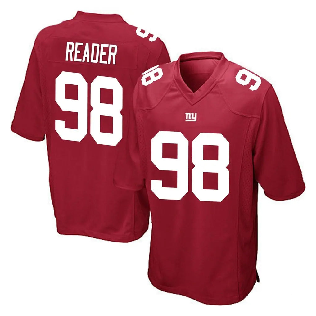 Qdoa NY.Giants #98 DJ Reader Player Red Home Game Stitched Jerseys