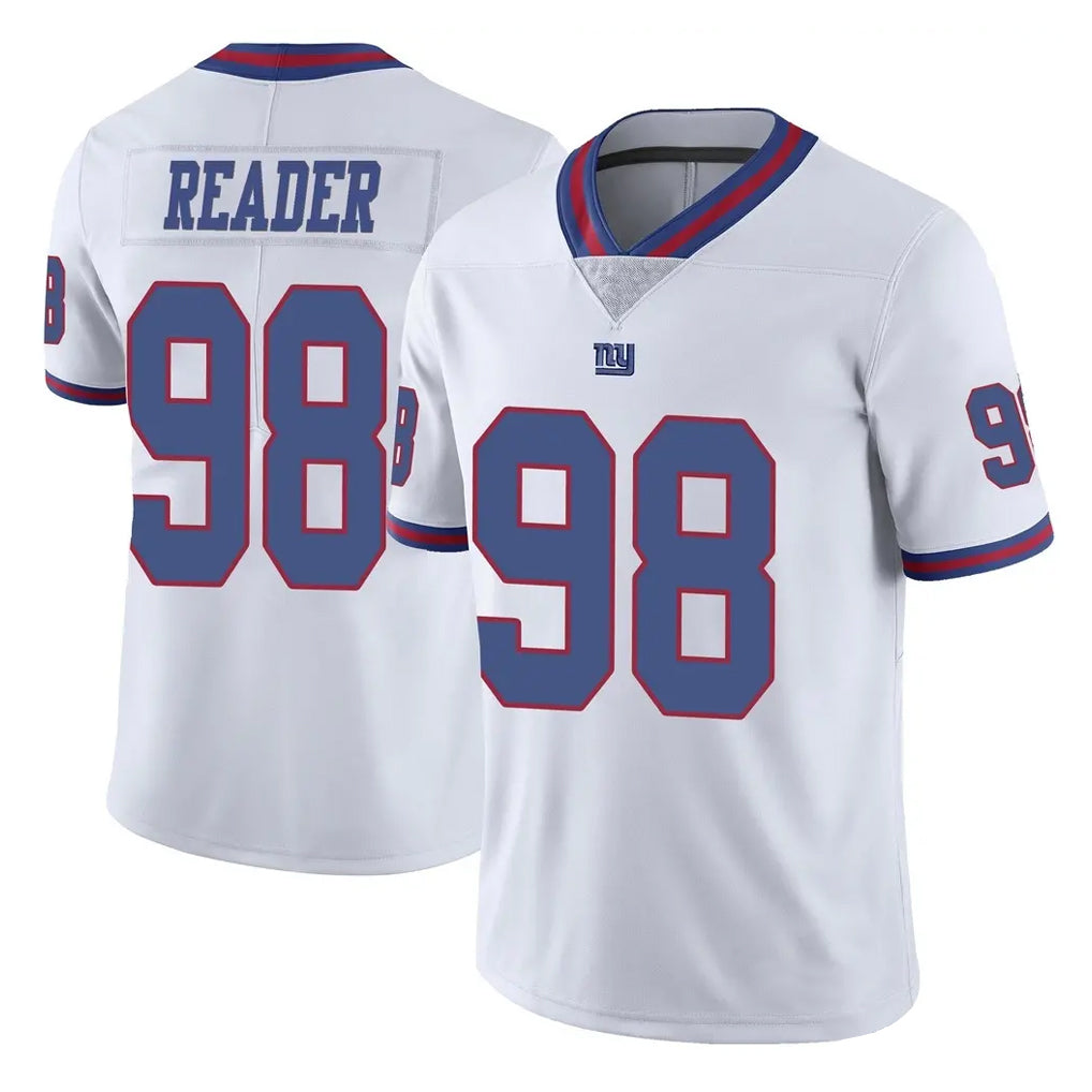 Qdoa NY.Giants #98 DJ Reader Player White Color Rush Home Game Stitched Jerseys