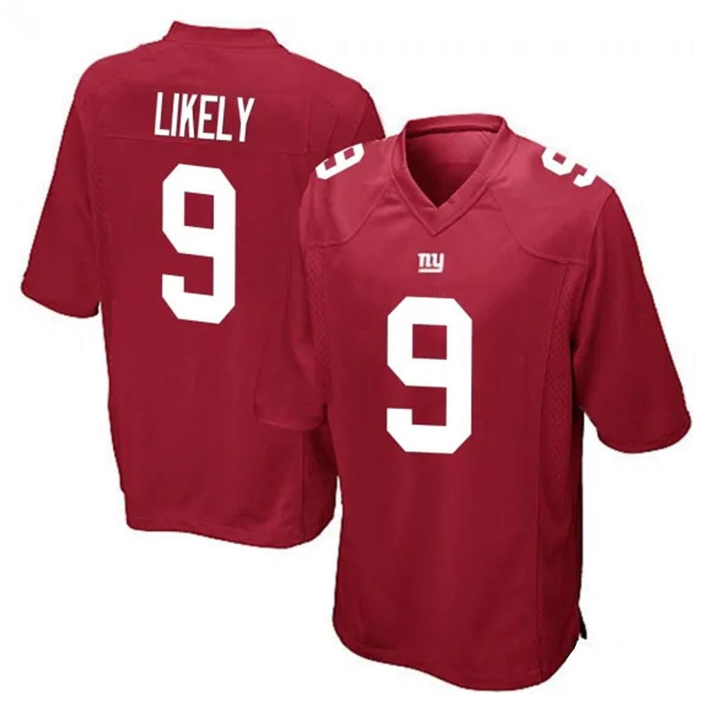 Qdoa NY.Giants #9 Lsaiah Likely Player Red Home Game Stitched Jerseys