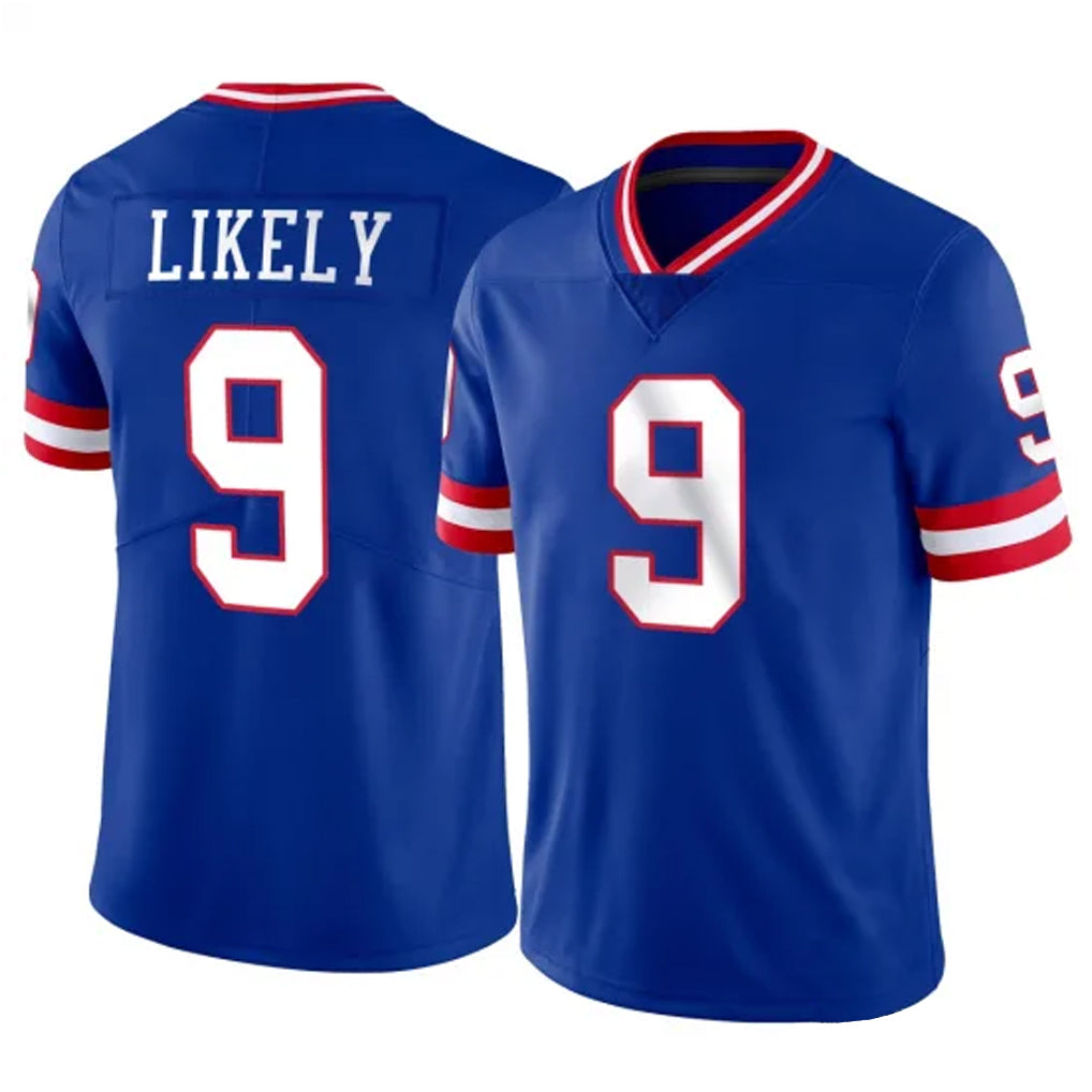 Qdoa NY.Giants #9 Lsaiah Likely Player Royal Classic Vapor Home Game Stitched Jerseys