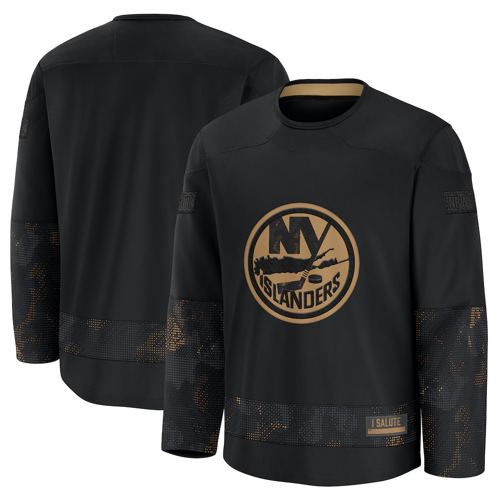 Qdoa NY.Islanders Black 2024 Military Appreciation Practice Jerseys