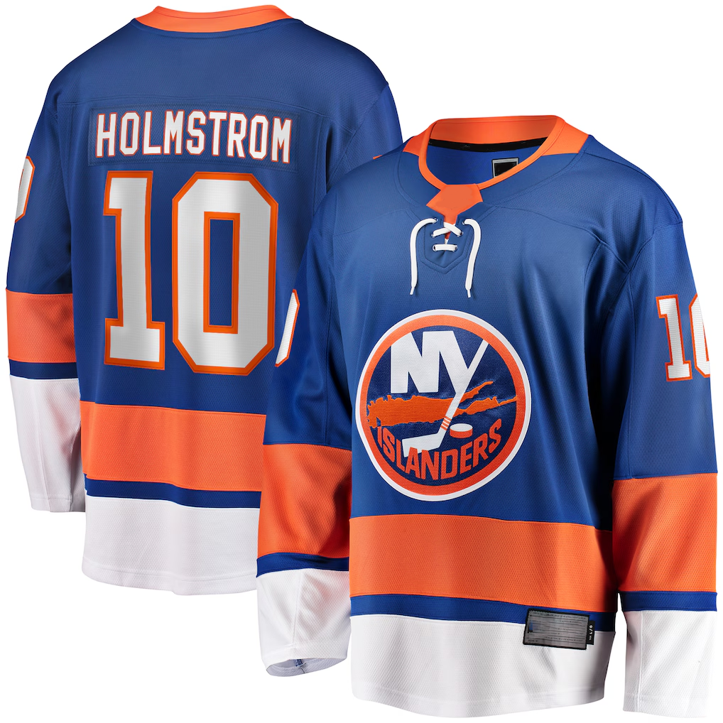 Qdoa NY.Islanders #10 Simon Holmstrom Blue Home Premier Breakaway Player Jerseys