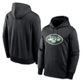 Qdoa NY.Jets Black LOGO Pullover Hoodies Limited Game Blank Player Stitched Jerseys