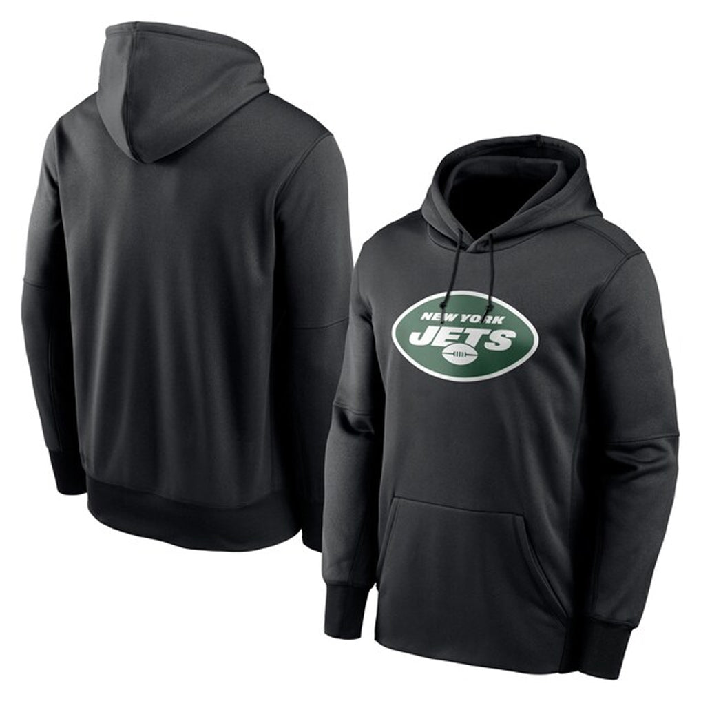 Qdoa NY.Jets Black LOGO Pullover Hoodies Limited Game Blank Player Stitched Jerseys