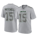 Qdoa NY.Jets #15 Adonai Mitchell Player Gray Limited Atmosphere Fashion Home Game Stitched Jerseys