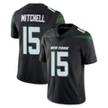 Qdoa NY.Jets #15 Adonai Mitchell Player Stealth Black Limited Vapor Home Game Stitched Jerseys
