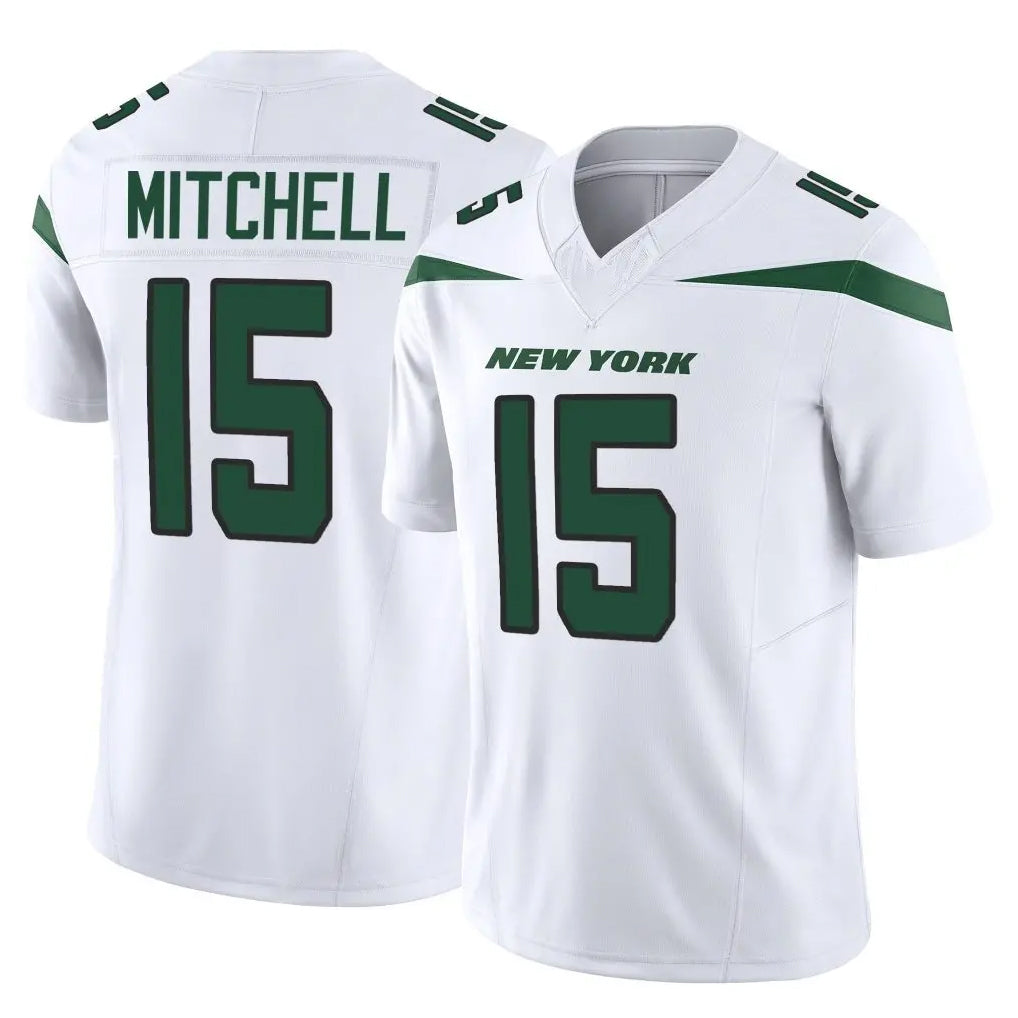 Qdoa NY.Jets #15 Adonai Mitchell Player White Limited Vapor F.U.S.E. Home Game Stitched Jerseys