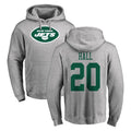Qdoa NY.Jets #20 Breece Hall Player Gray LOGO Pullover Hoodies Limited Game Stitched Jerseys