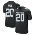 Qdoa NY.Jets #20 Breece Hall Player Stealth Black Home Game Stitched Jerseys