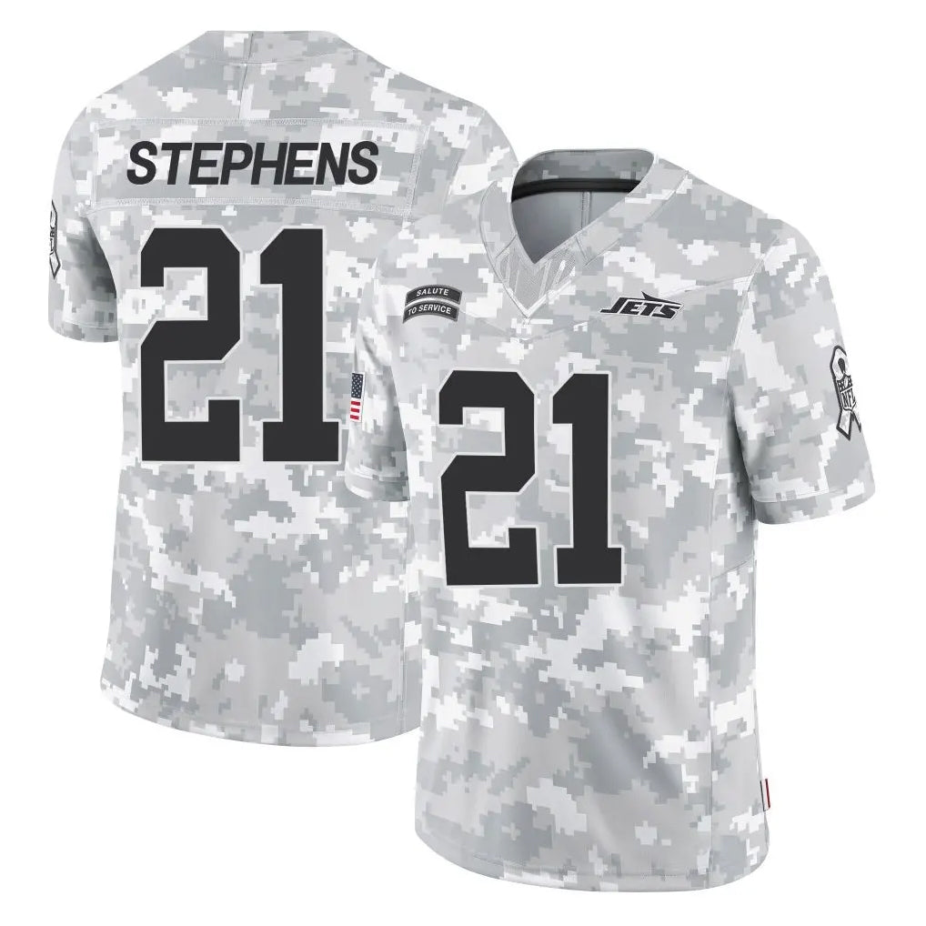 Qdoa NY.Jets #21 Brandon Stephens Player Arctic Camo Salute to Service Limited Game Stitched Jerseys
