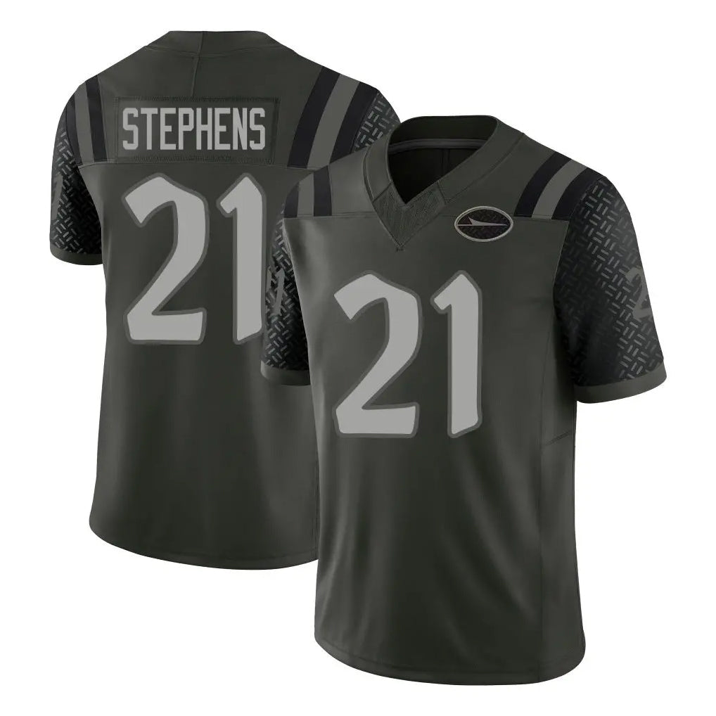 Qdoa NY.Jets #21 Brandon Stephens Player Green Limited 2025 Rivalries Collection Home Game Stitched Jerseys