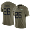 Qdoa NY.Jets #26 Nahshon Wright Player Olive Salute To Service Limited Stitched Jerseys