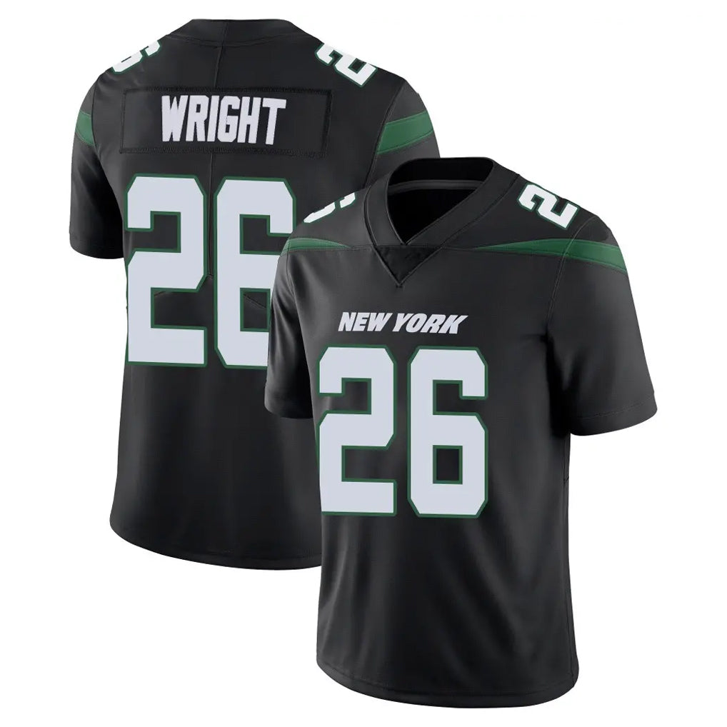 Qdoa NY.Jets #26 Nahshon Wright Player Stealth Black Limited Vapor Home Game Stitched Jerseys
