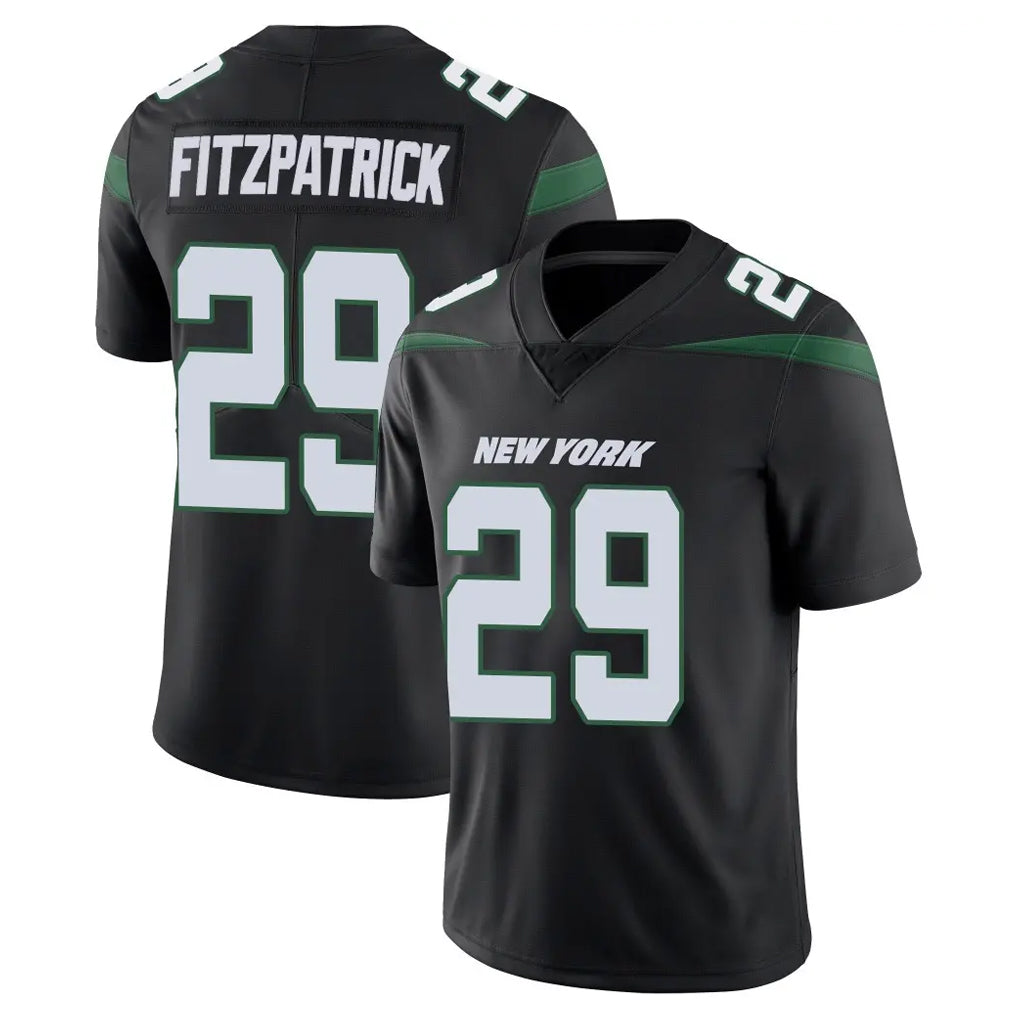 Qdoa NY.Jets #29 Minkah Fitzpatrick Player Stealth Black Limited Vapor Home Game Stitched Jerseys