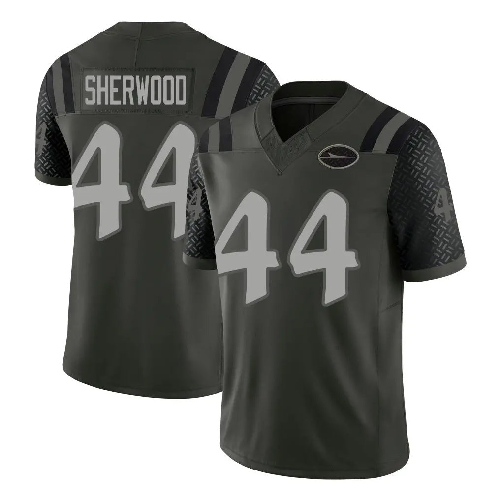 Qdoa NY.Jets #44 Jamien Sherwood Player Green Limited 2025 Rivalries Collection Home Game Stitched Jerseys
