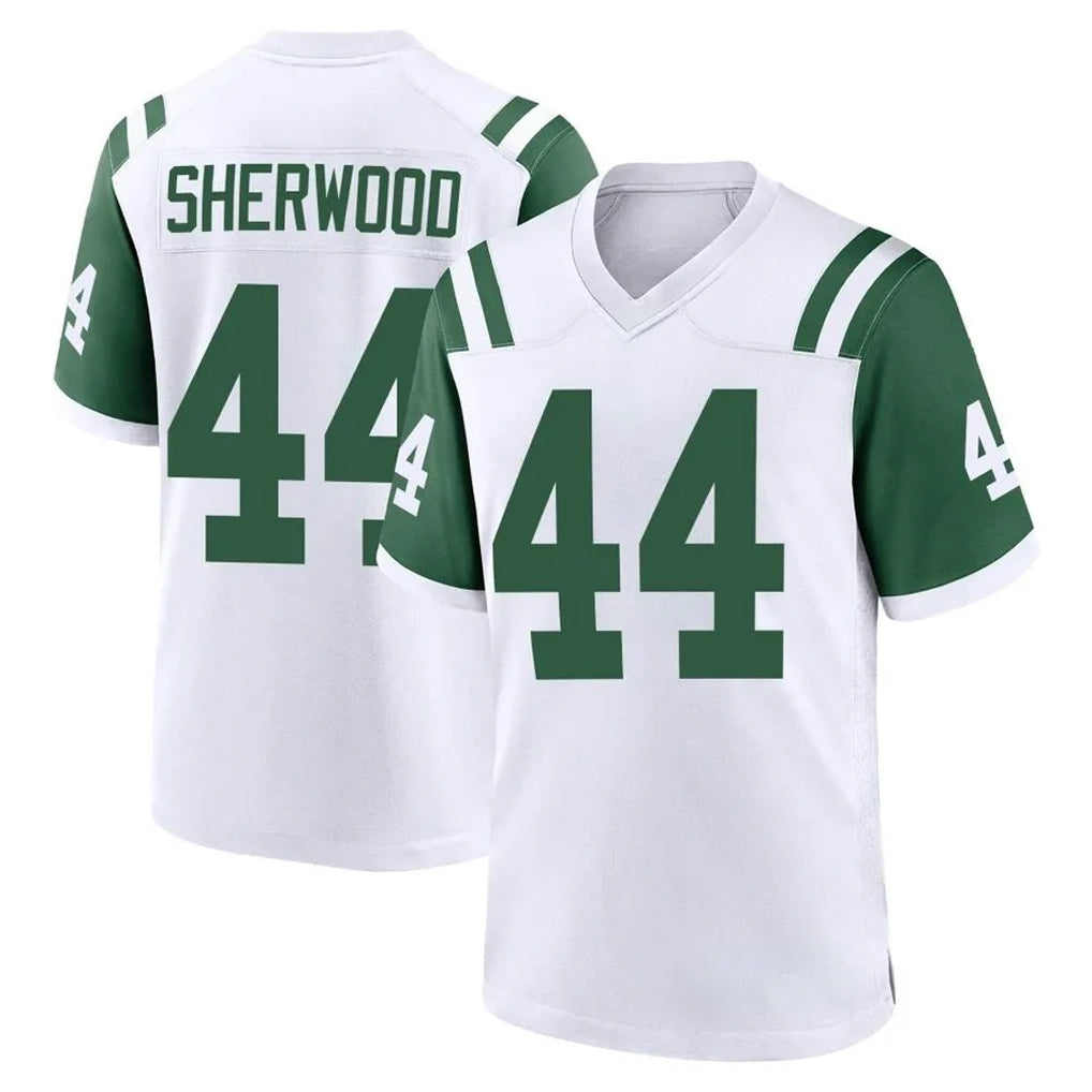 Qdoa NY.Jets #44 Jamien Sherwood Player White Classic Home Game Stitched Jerseys