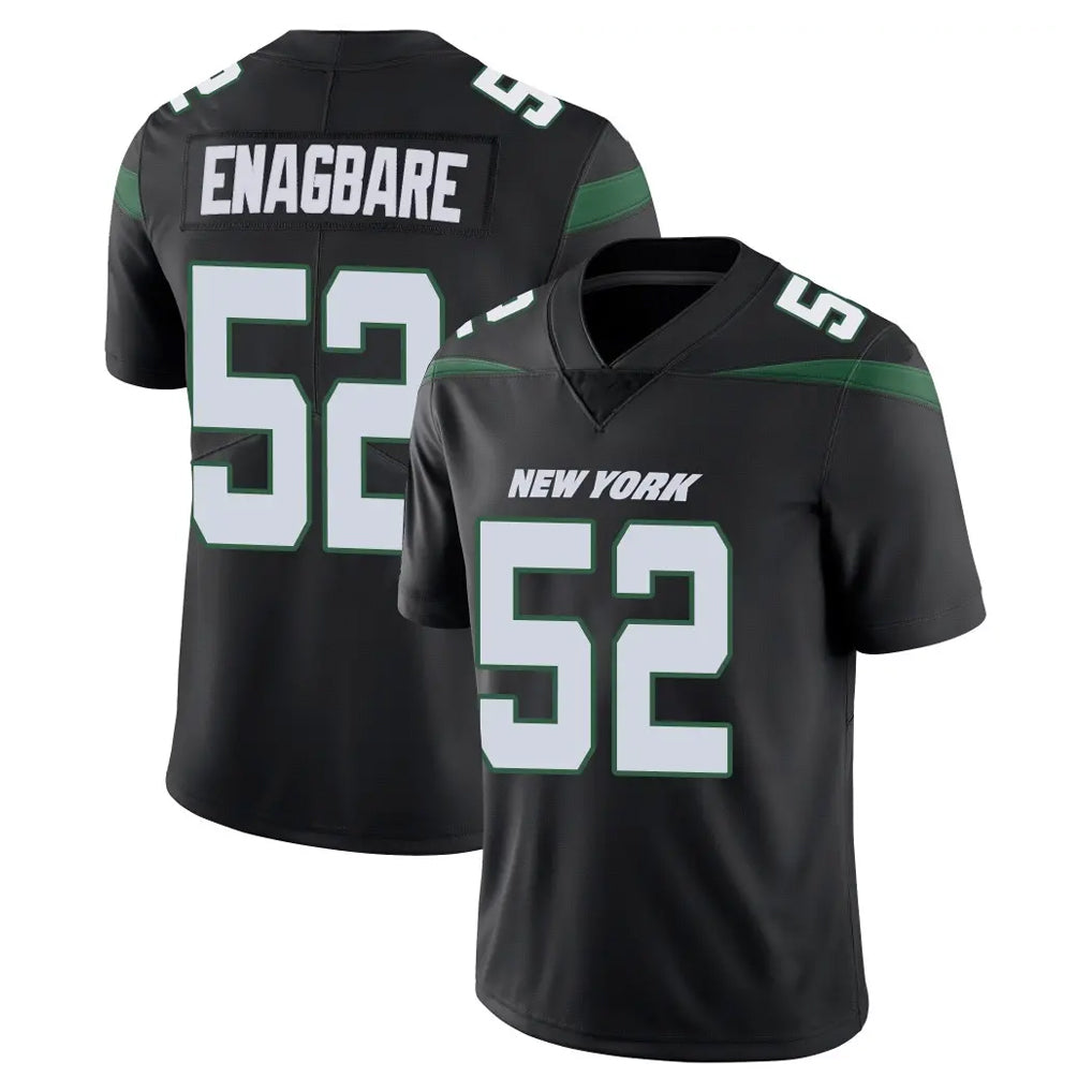 Qdoa NY.Jets #52 Kingsley Enagbare Player Stealth Black Limited Vapor Home Game Stitched Jerseys