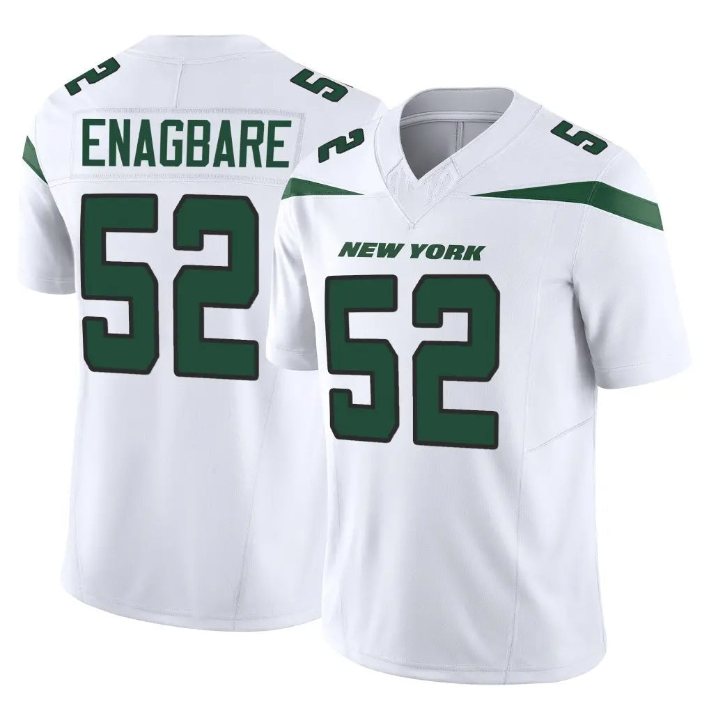 Qdoa NY.Jets #52 Kingsley Enagbare Player White Limited Vapor F.U.S.E. Home Game Stitched Jerseys