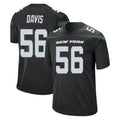 Qdoa NY.Jets #56 Demario Davis Player Stealth Black Home Game Stitched Jerseys
