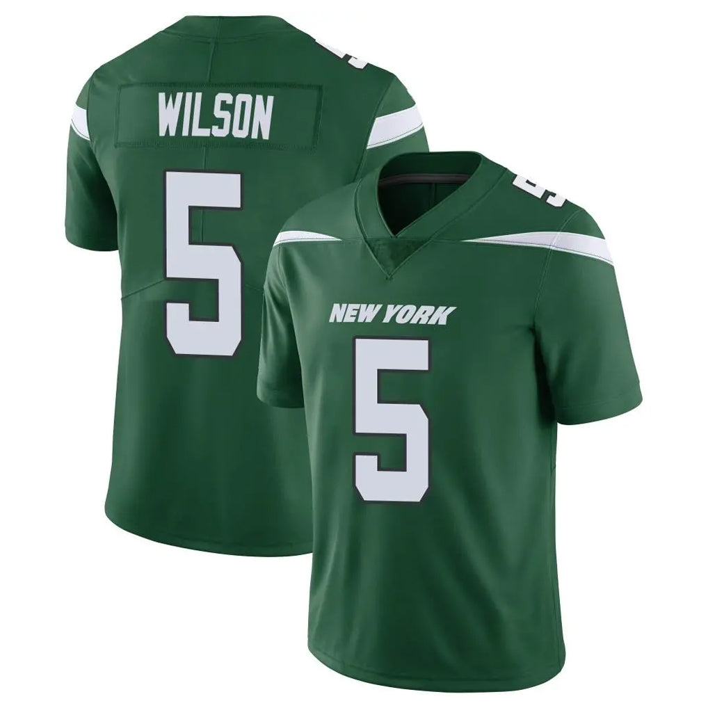 Qdoa NY.Jets #5 Garrett Wilson Player Green Limited Vapor Home Game Stitched Jerseys