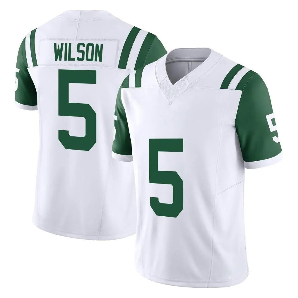 Qdoa NY.Jets #5 Garrett Wilson Player White Limited Classic Vapor F.U.S.E. Home Game Stitched Jerseys