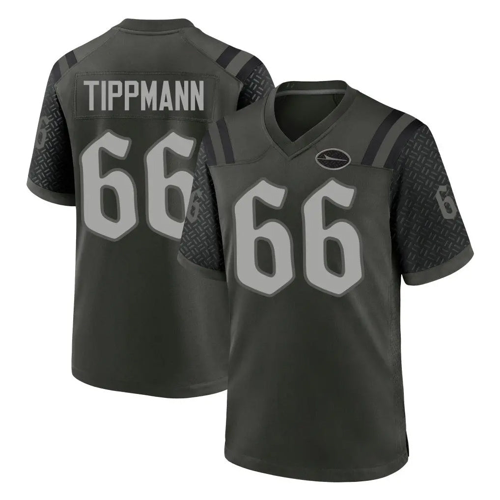 Qdoa NY.Jets #66 Joe Tippmann Player Green 2025 Rivalries Collection Home Game Stitched Jerseys
