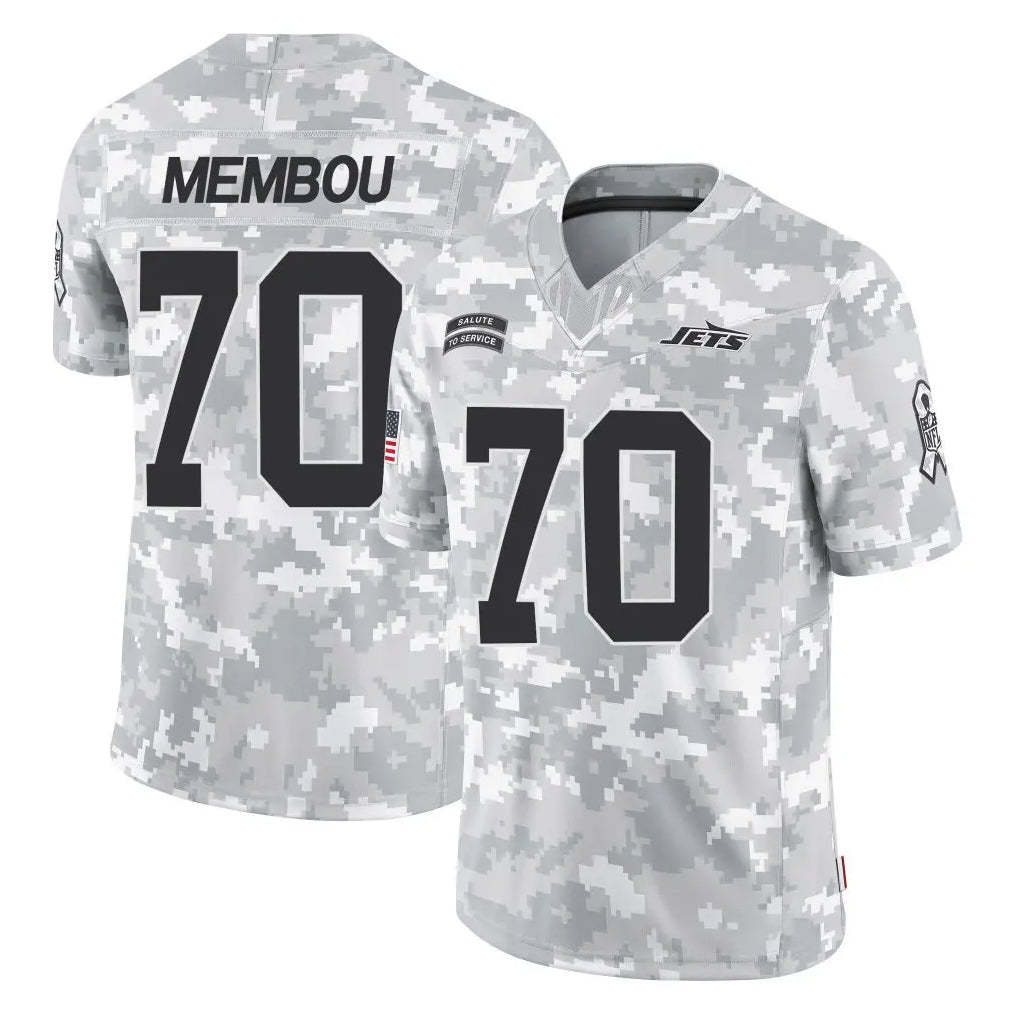 Qdoa NY.Jets #70 Armand Membou Player Arctic Camo Salute to Service Limited Game Stitched Jerseys
