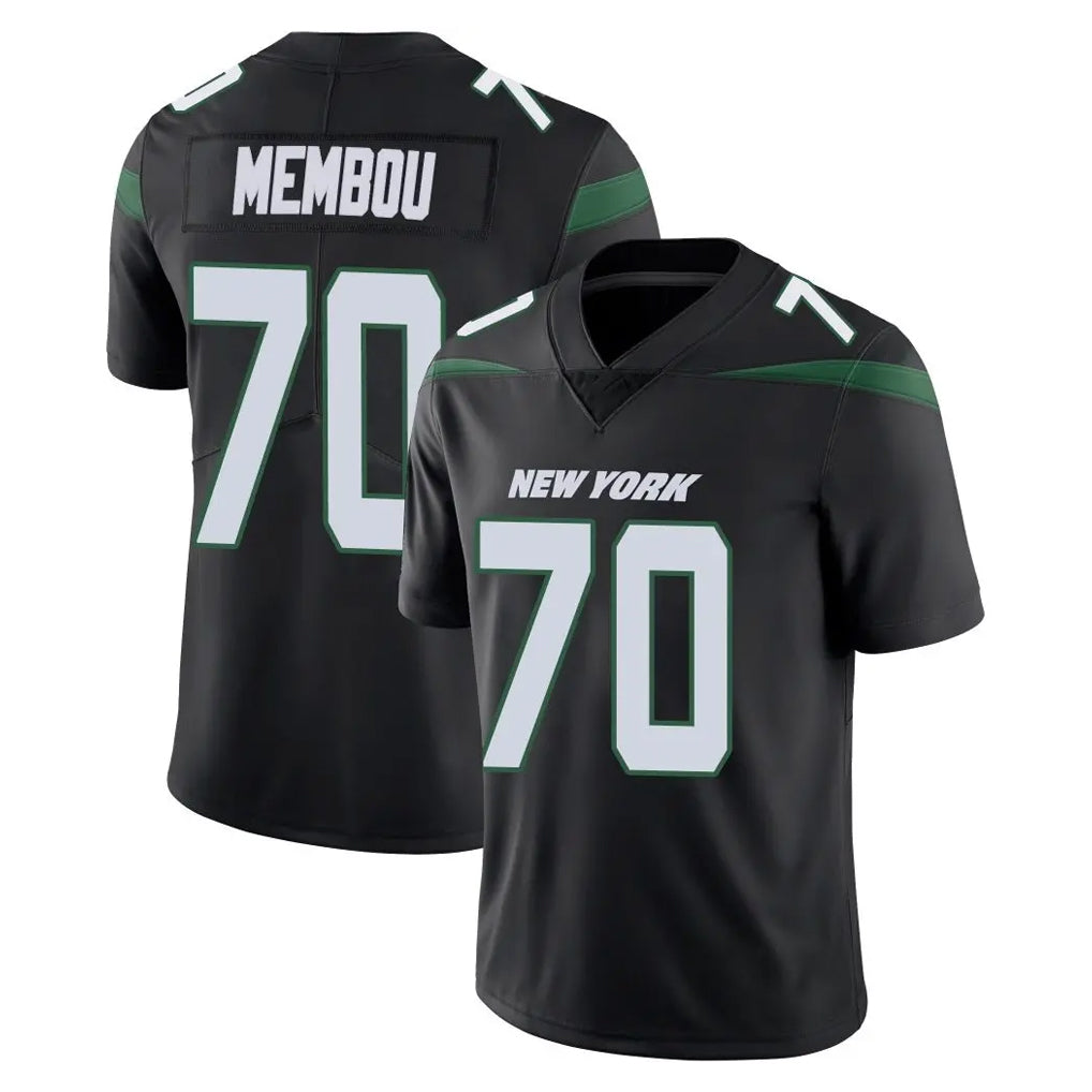 Qdoa NY.Jets #70 Armand Membou Player Stealth Black Limited Vapor Home Game Stitched Jerseys