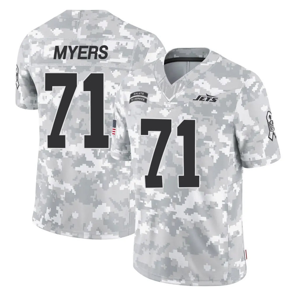 Qdoa NY.Jets #71 Josh Myers Player Arctic Camo Salute to Service Limited Game Stitched Jerseys