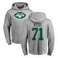 Qdoa NY.Jets #71 Josh Myers Player Gray LOGO Pullover Hoodies Limited Game Stitched Jerseys